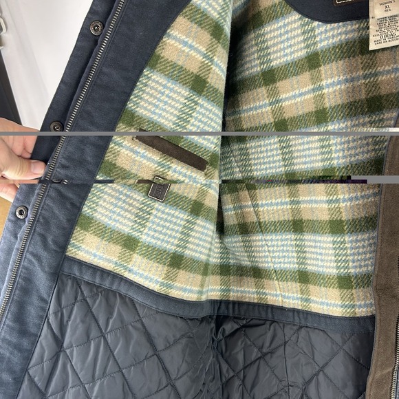 LL Bean Gore Tex Snap Button Quilted Insulated Wool Lined Zip Jacket Womens XL - Picture 5 of 16